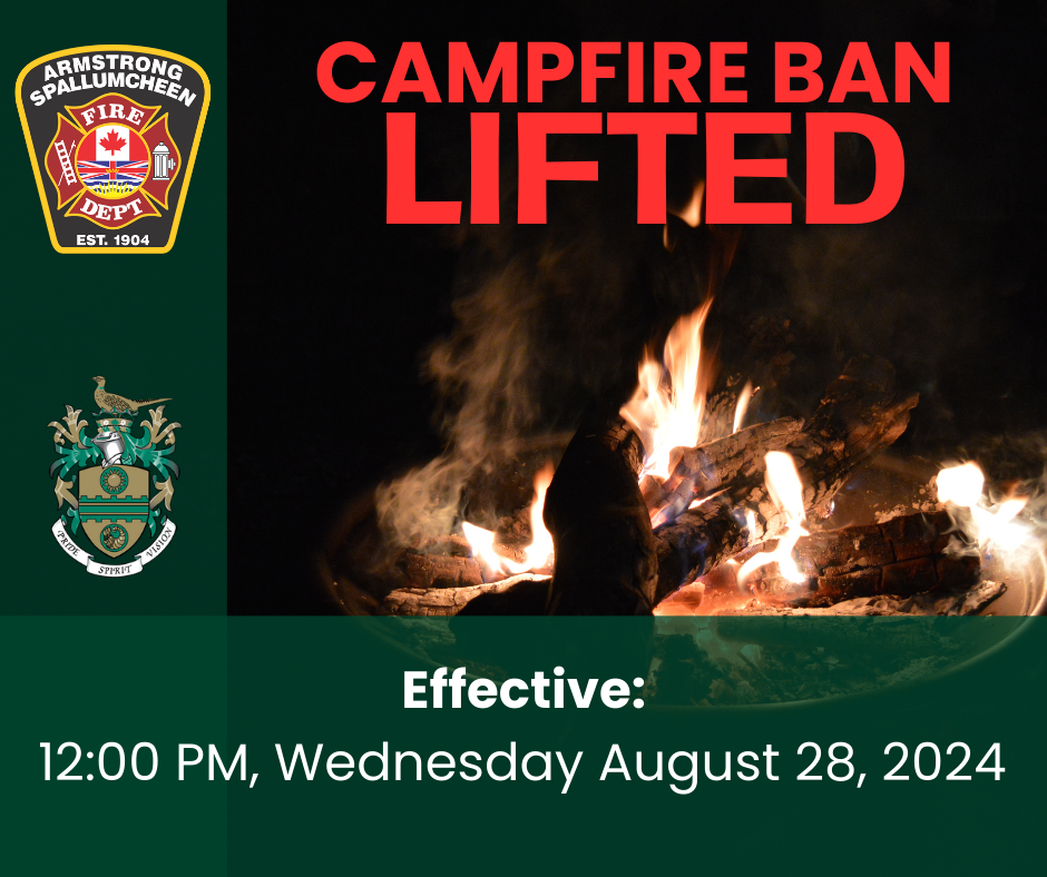 CAMPFIRE BAN LIFTED - City of Armstrong